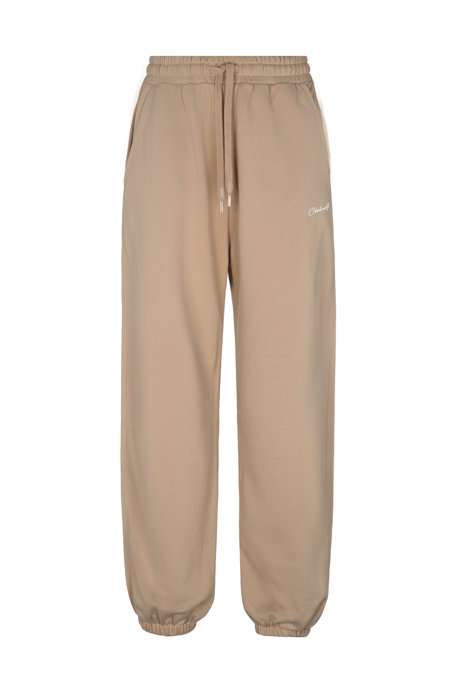 Pantalón Hellen jogger color beige con bolsillos y cinta para ajuste Clubmatte
