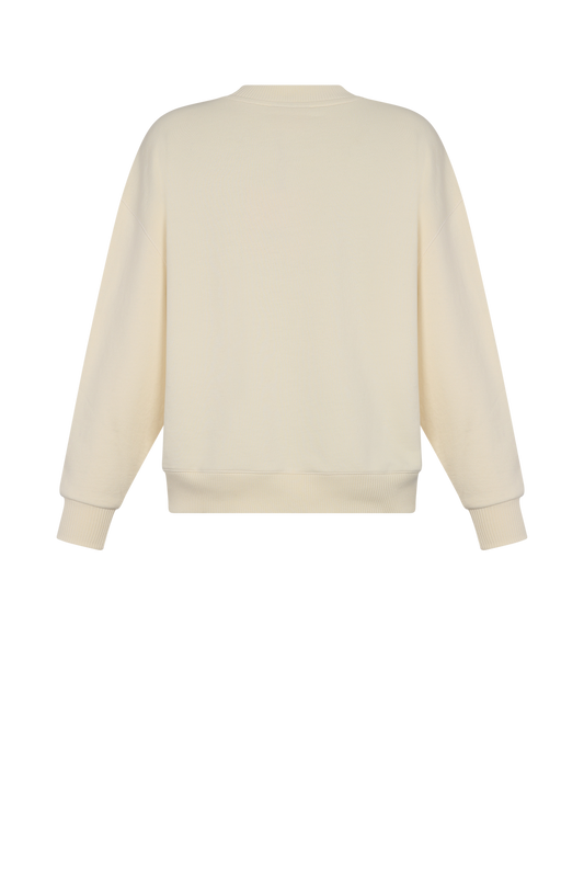 Polera Kate cuello redondo de algodón color crudo Clubmatte